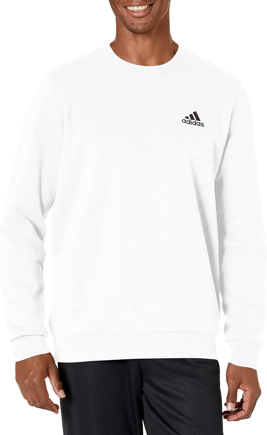 image:imageadidas Mens Essentials Fleece SweatshirtWhiteBlack