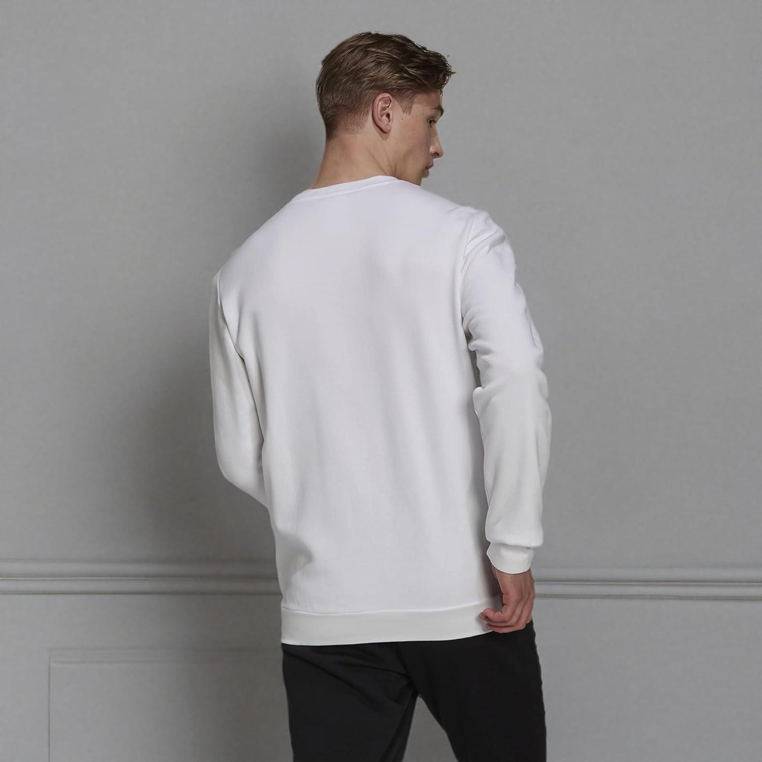 image:imageadidas Mens Essentials Fleece SweatshirtWhiteBlack