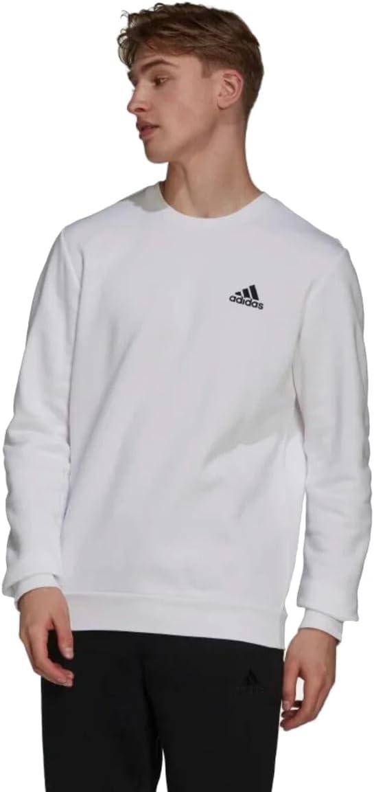 image:imageadidas Mens Essentials Fleece SweatshirtWhiteBlack