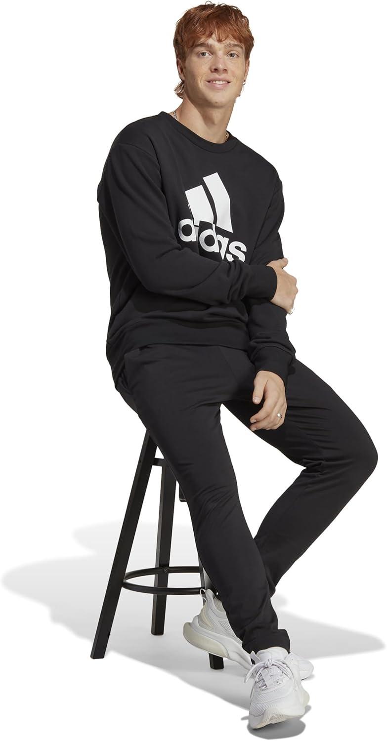 image:imageadidas Mens Essentials Single Jersey Tapered Open Hem PantsBlack
