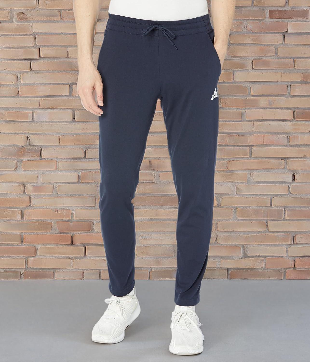 image:imageadidas Mens Essentials Single Jersey Tapered Open Hem PantsInk