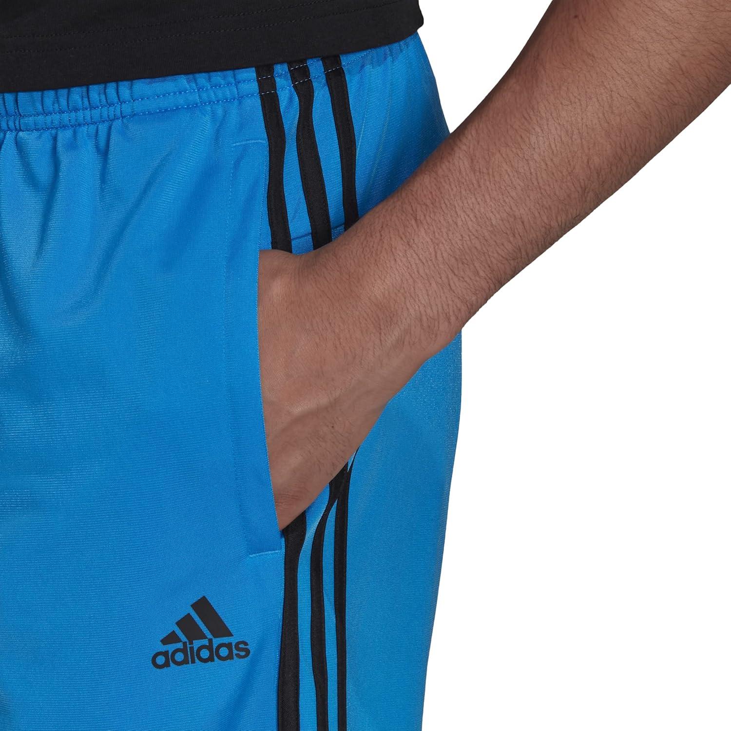image:imageadidas Mens Primegreen Essentials WarmUp 3Stripes Shorts Casual Bottoms Casual Drawstring BlackBlue RushBlack