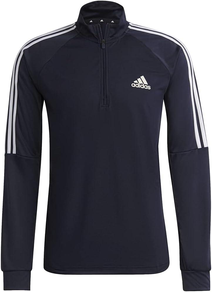 image:imageadidas mens Aeroready Sereno Cut 3stripes Slim 14zip Training TopJacketLegend Ink