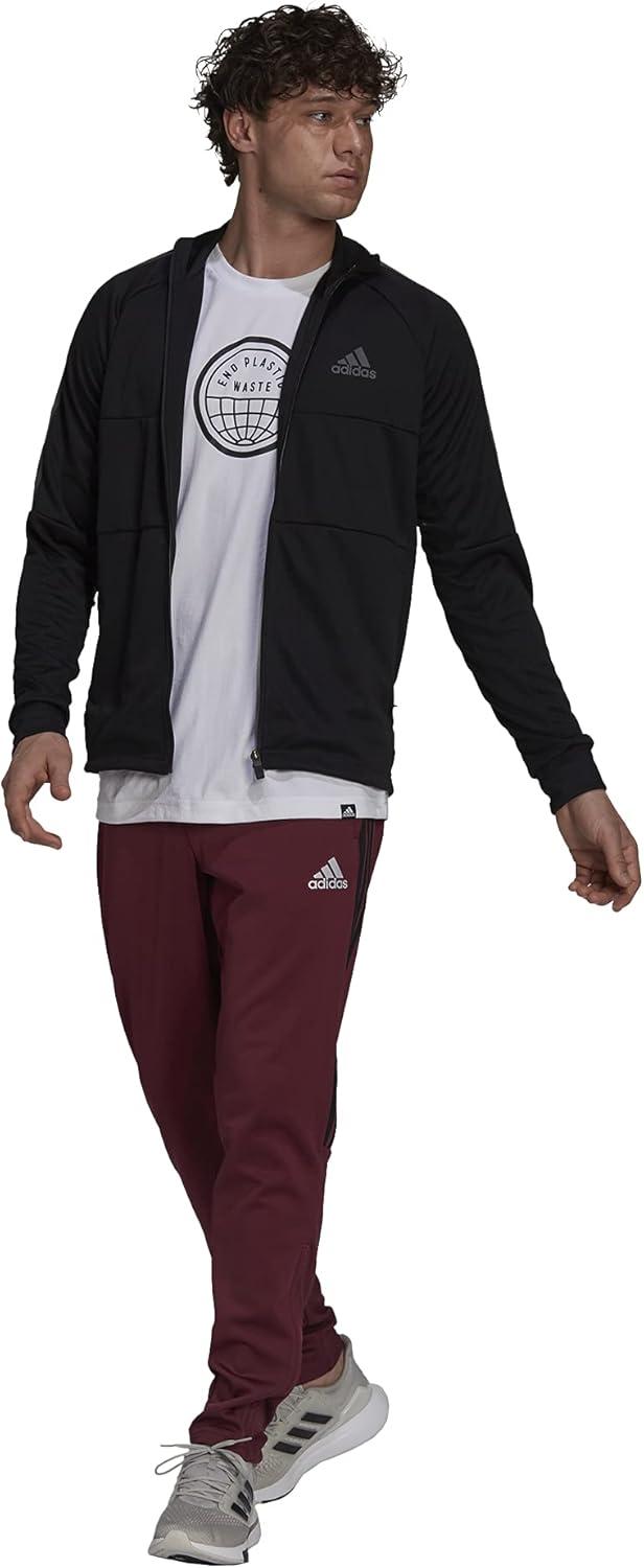 image:imageadidas mens Aeroready Sereno Cut 3stripes Slim Track TopBlackGrey Six