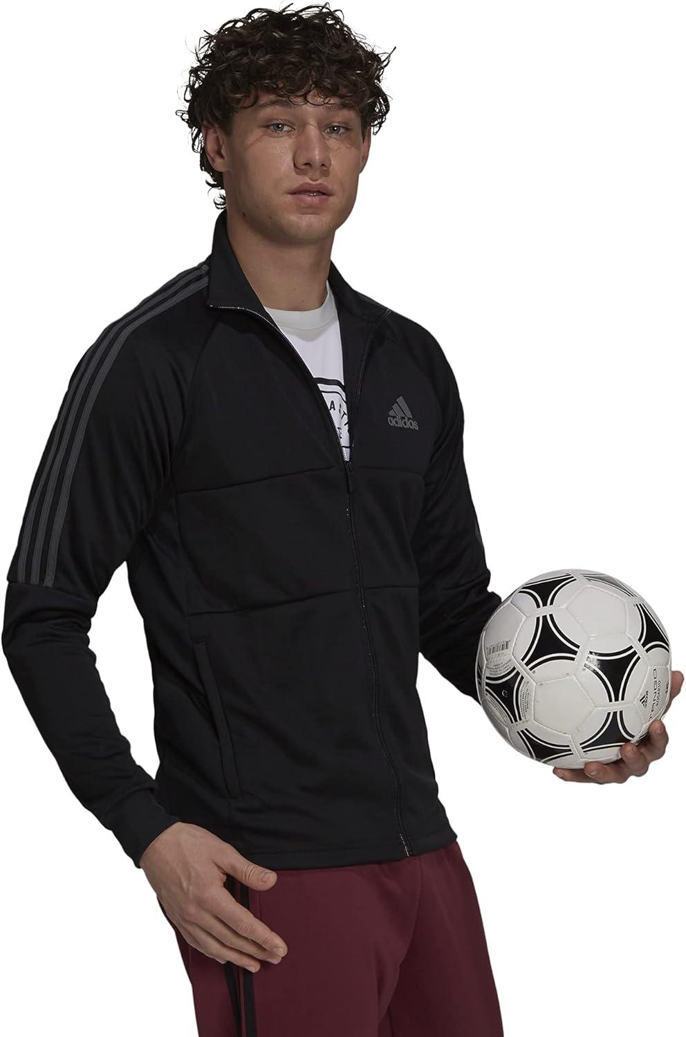 image:imageadidas mens Aeroready Sereno Cut 3stripes Slim Track TopBlackGrey Six