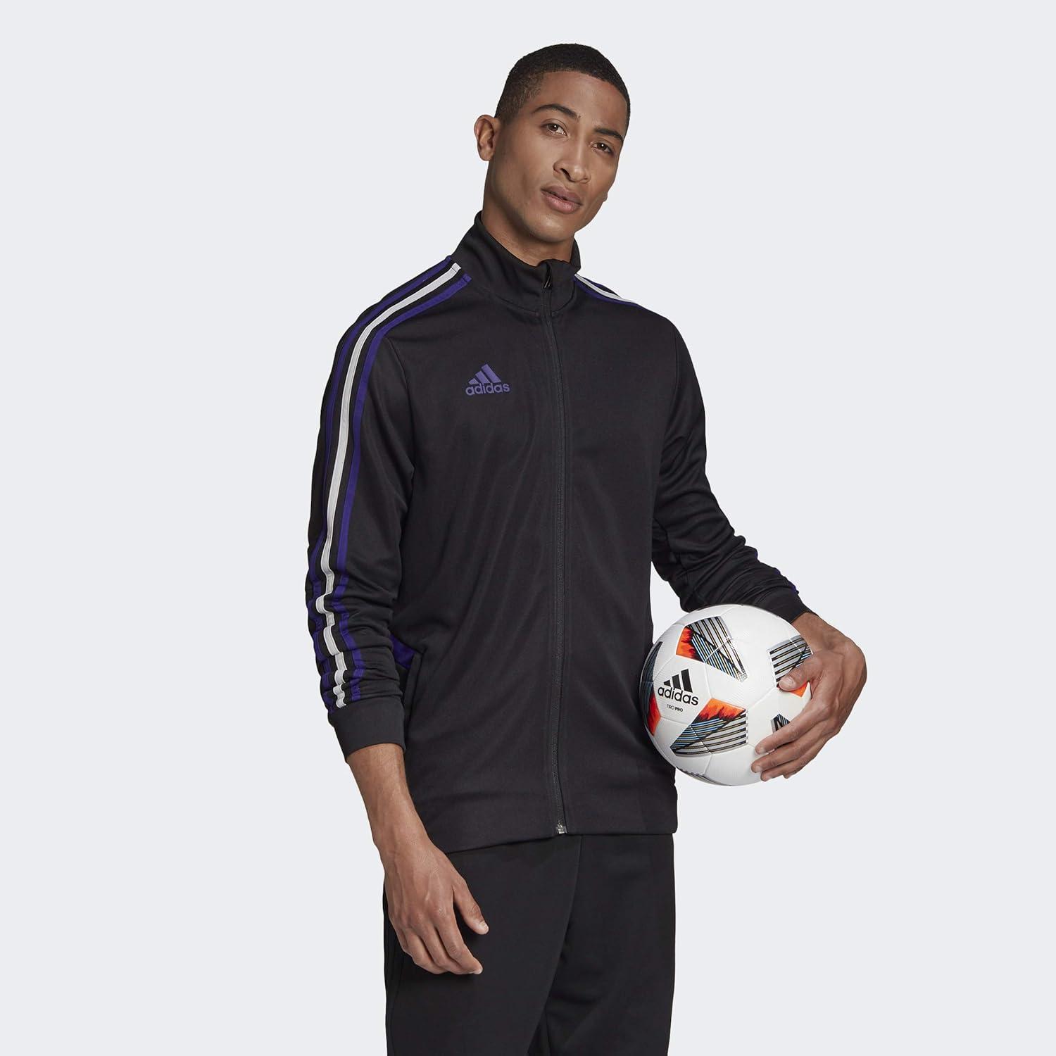 image:imageadidas mens Tiro Track JacketBlackPurpleMatte Silver