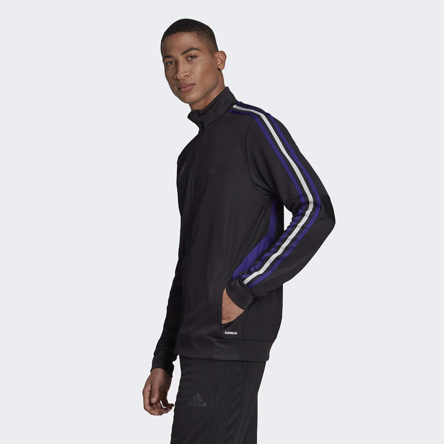 image:imageadidas mens Tiro Track JacketBlackPurpleMatte Silver