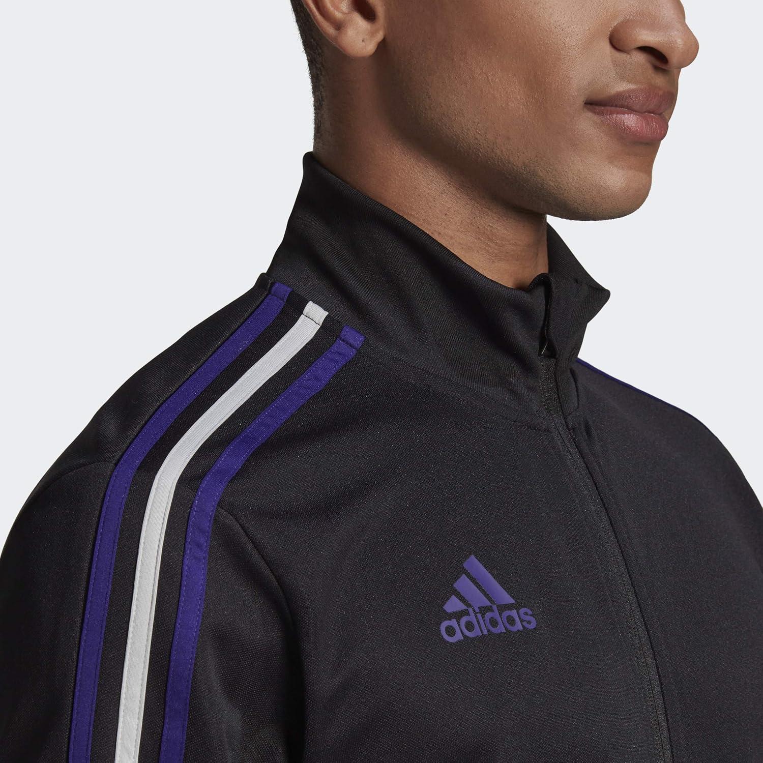 image:imageadidas mens Tiro Track JacketBlackPurpleMatte Silver