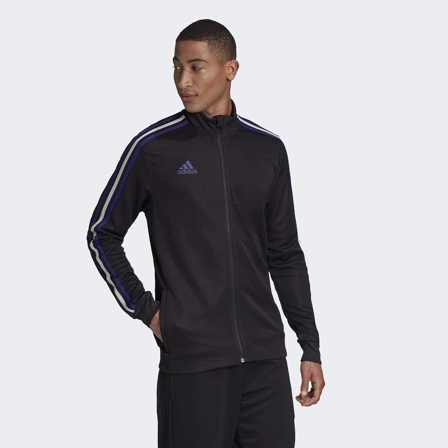 image:imageadidas mens Tiro Track JacketBlackPurpleMatte Silver
