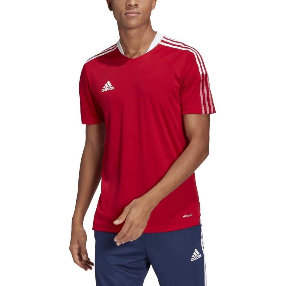 image:imageAdidas Mens Tiro 21 Training Jersey Bright YellowTeam Light GreyTeam Power Red