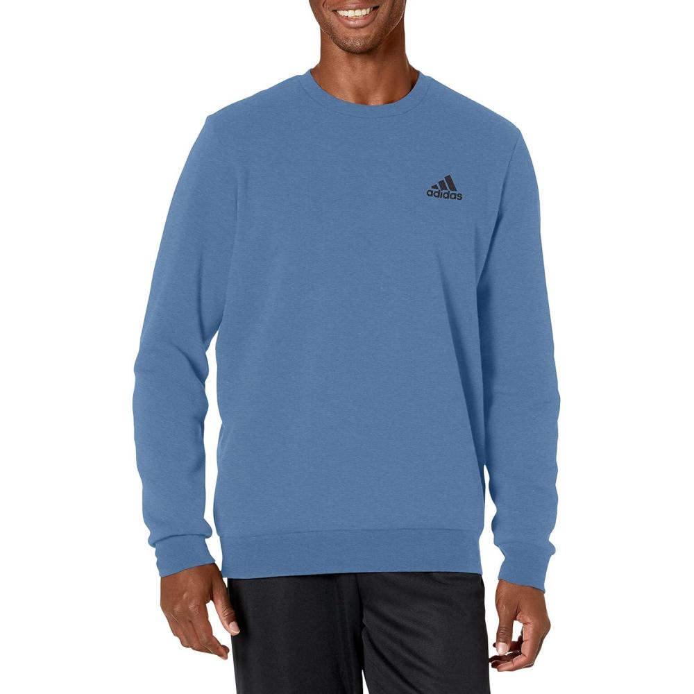 image:imageadidas Mens Essentials Fleece SweatshirtAltered BlueBlack