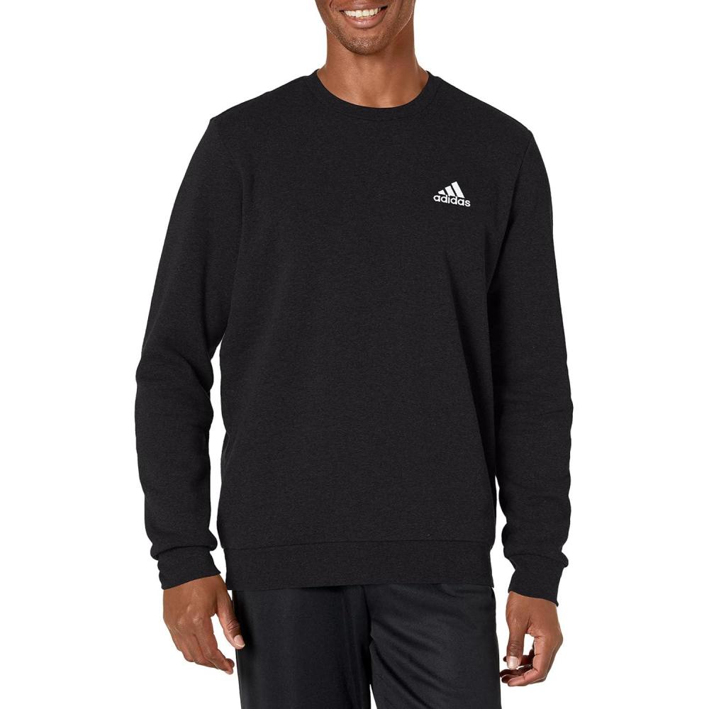 image:imageadidas Mens Essentials Fleece SweatshirtBlackWhite
