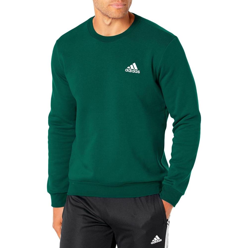 image:imageadidas Mens Essentials Fleece SweatshirtCollegiate Green