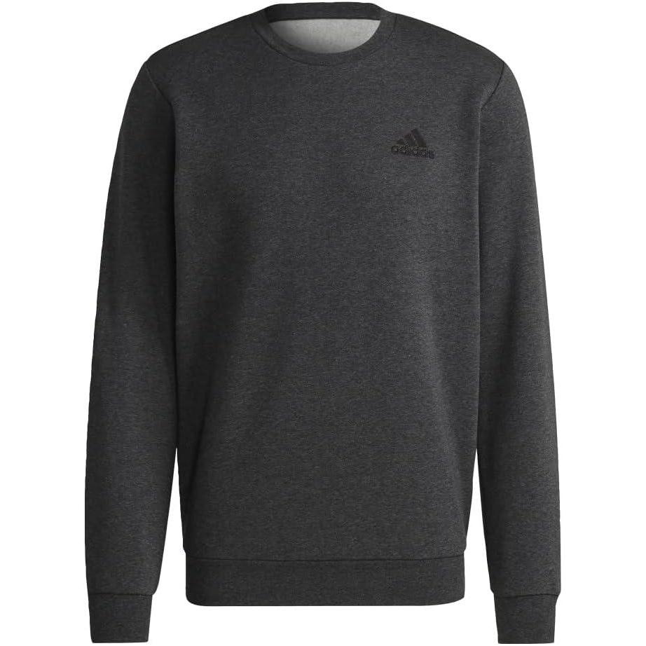 image:imageadidas Mens Essentials Fleece SweatshirtDark Grey HeatherBlack