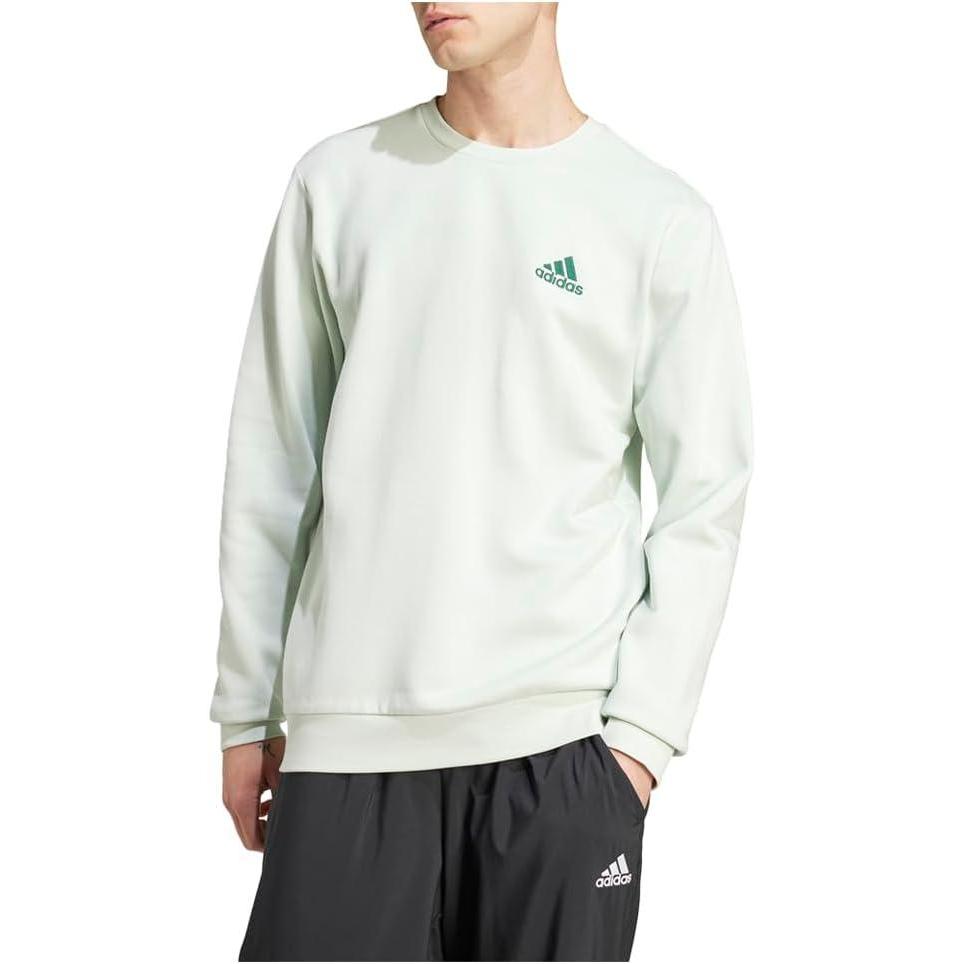 image:imageadidas Mens Essentials Fleece SweatshirtLinen Green