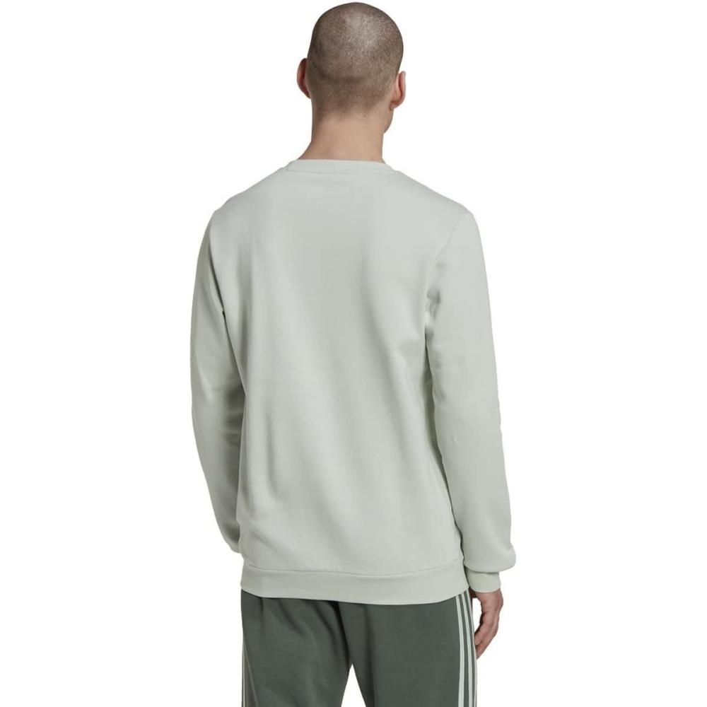 image:imageadidas Mens Essentials Fleece SweatshirtLinen GreenGreen Oxide
