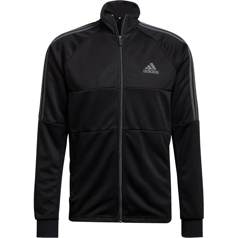 image:imageadidas mens Aeroready Sereno Cut 3stripes Slim Track TopBlackGrey Six