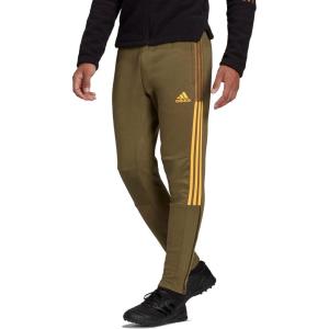 adidas Men’s Aeroready Sereno Slim Tapered-Cut 3-Stripes Track Pants(Focus Olive)