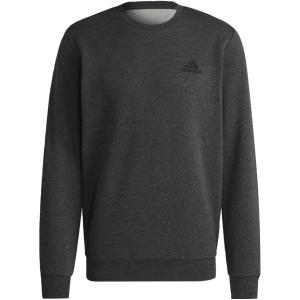 adidas Men’s Essentials Fleece Sweatshirt(Dark Grey Heather/Black)