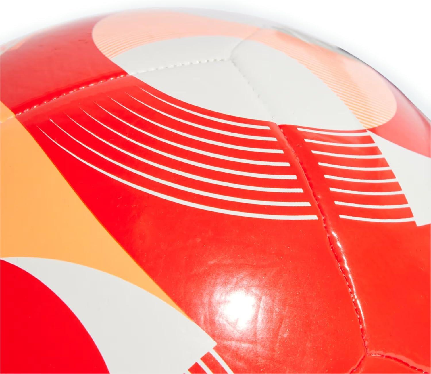 image:imageAdidas ILEDeFoot 24 Club Soccer BallWhiteOrangeSolar Red