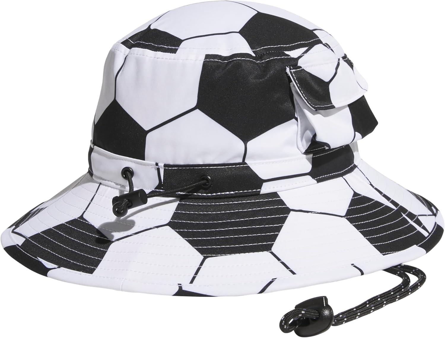 image:imageAdidas Mens Soccer Ball Hat Fan Bucket Country ColorsBlackWhite
