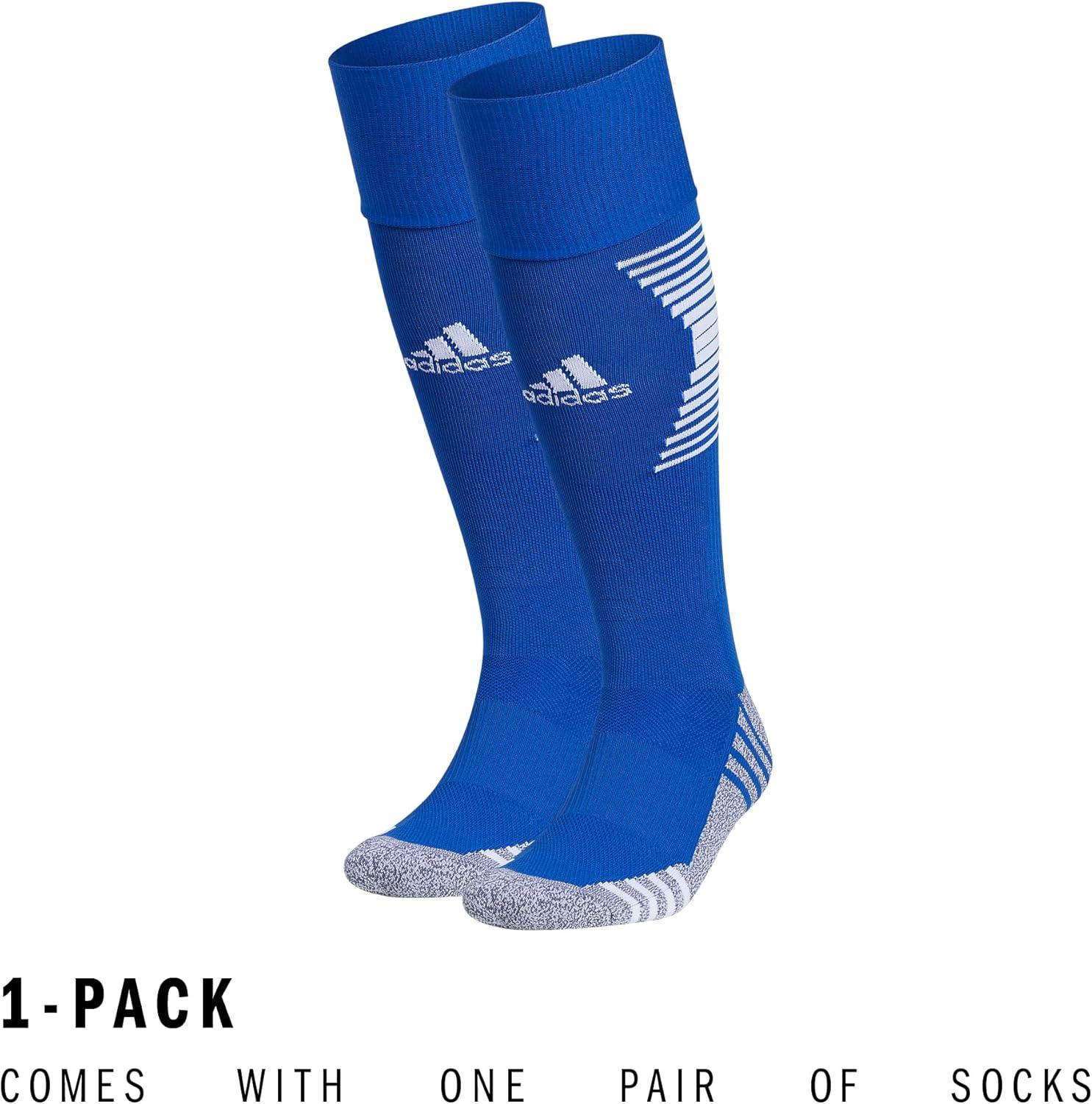 image:imageAdidas Unisex Team Speed Soccer Socks or Calf Sleeves 1 Pair OverTheCalf3Royal BlueWhite