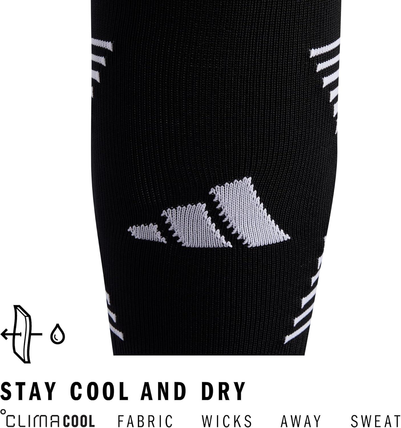 image:imageAdidas Unisex Team Speed Soccer Socks or Calf Sleeves 1 Pair OverTheCalf4BlackWhite