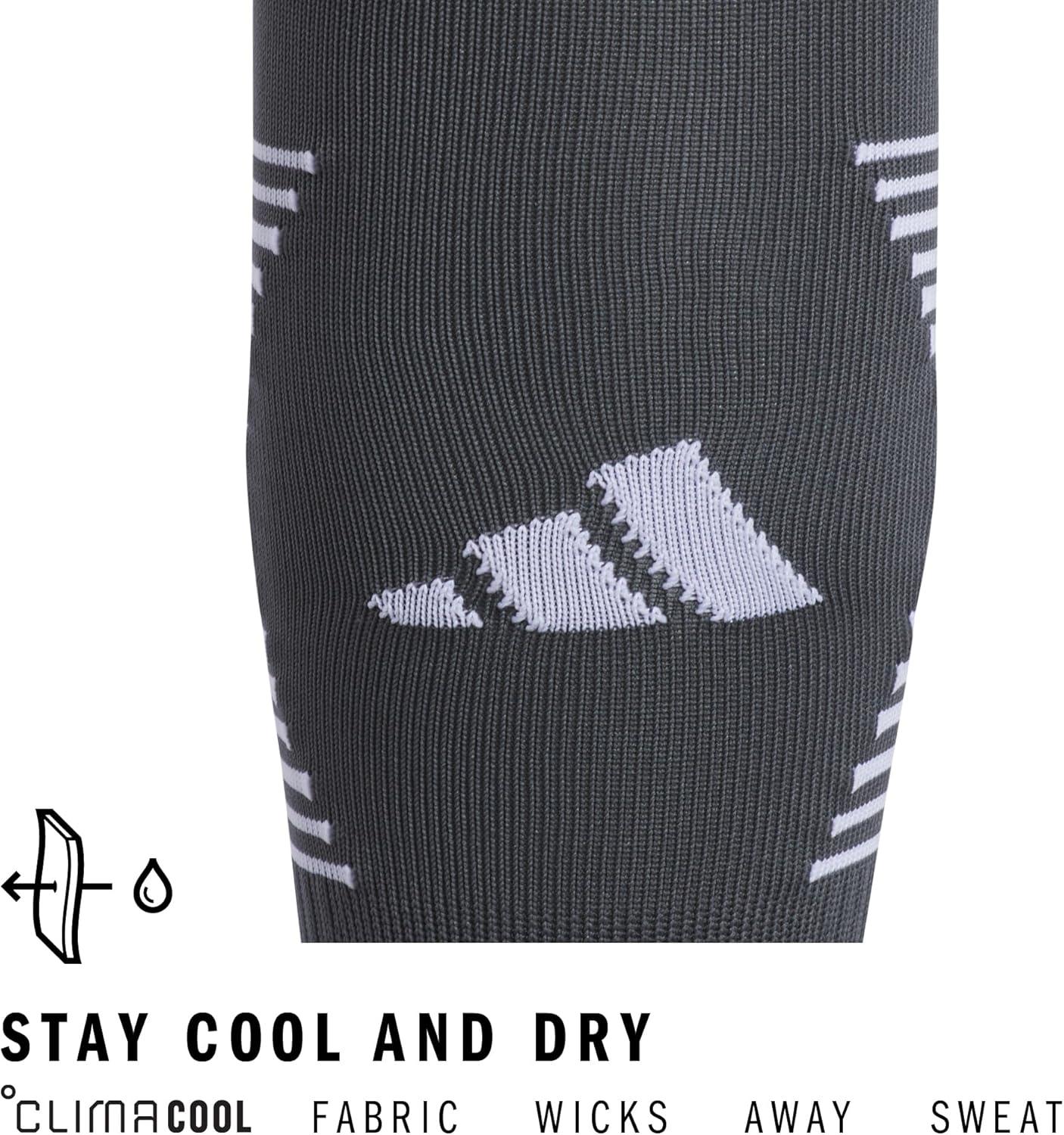 image:imageAdidas Unisex Team Speed Soccer Socks or Calf Sleeves 1 Pair OverTheCalf4Dark GreyWhite