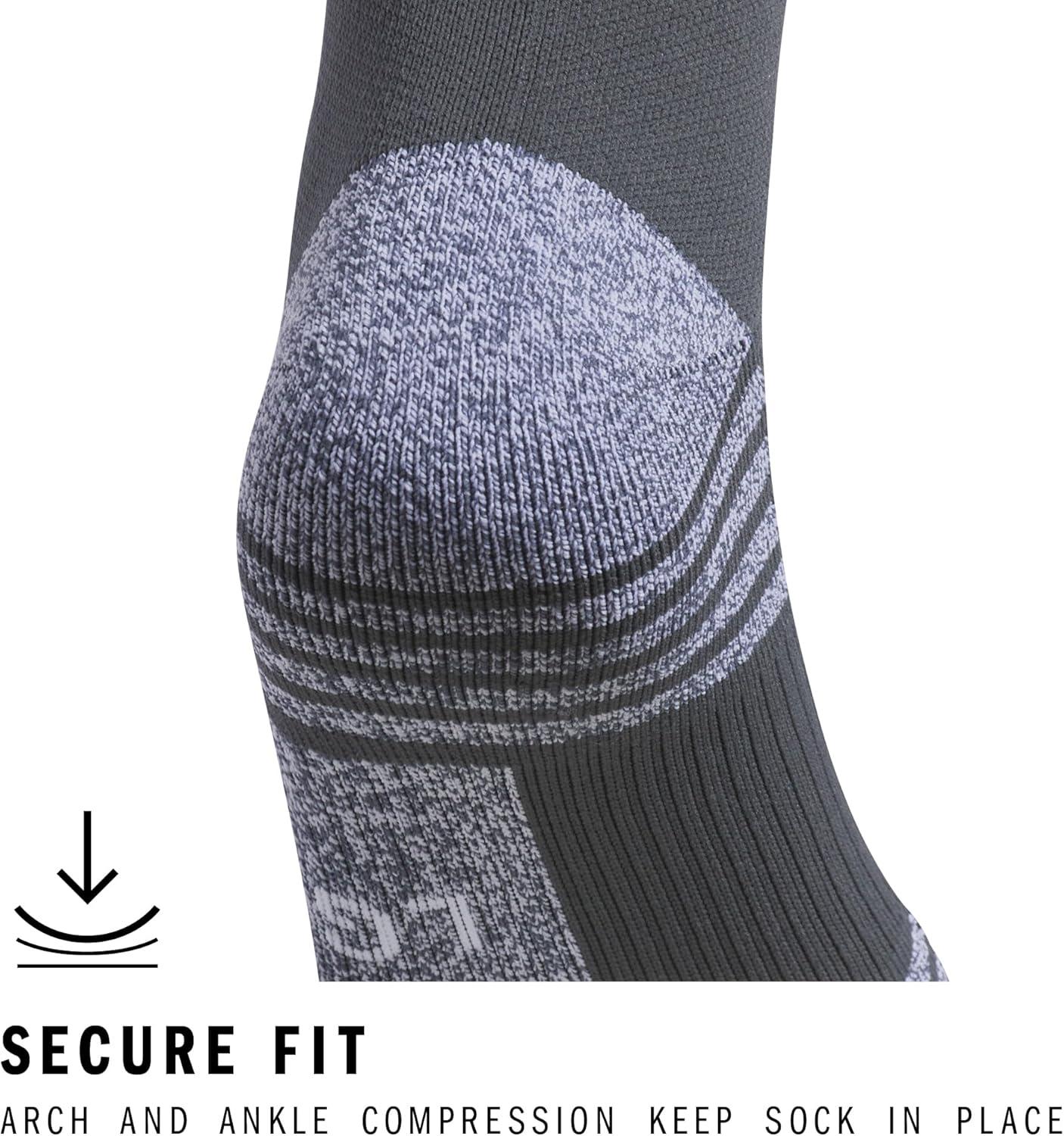 image:imageAdidas Unisex Team Speed Soccer Socks or Calf Sleeves 1 Pair OverTheCalf4Dark GreyWhite