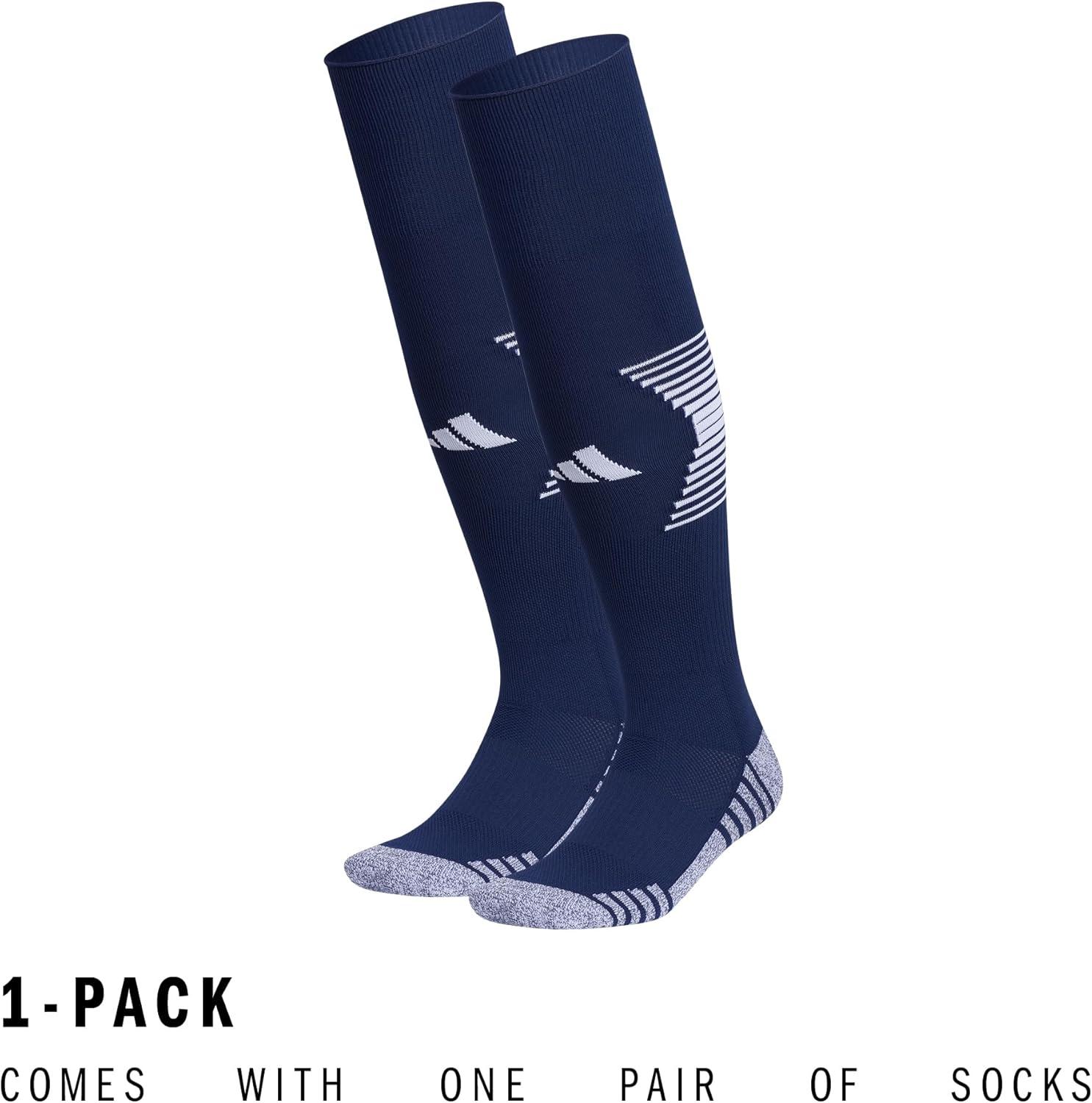 image:imageAdidas Unisex Team Speed Soccer Socks or Calf Sleeves 1 Pair OverTheCalf4Navy BlueWhite
