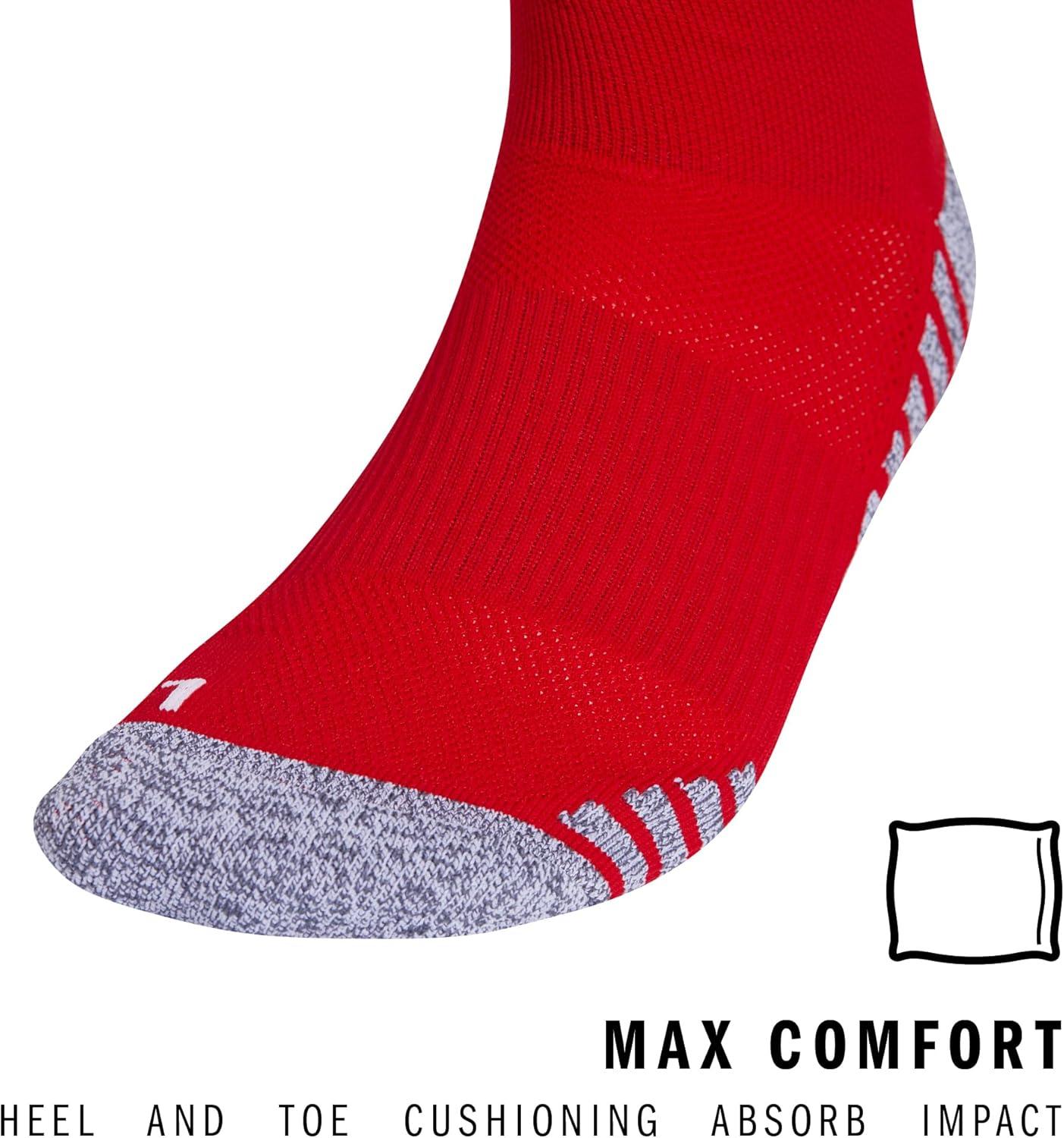 image:imageAdidas Unisex Team Speed Soccer Socks or Calf Sleeves 1 Pair OverTheCalf4Power RedWhite