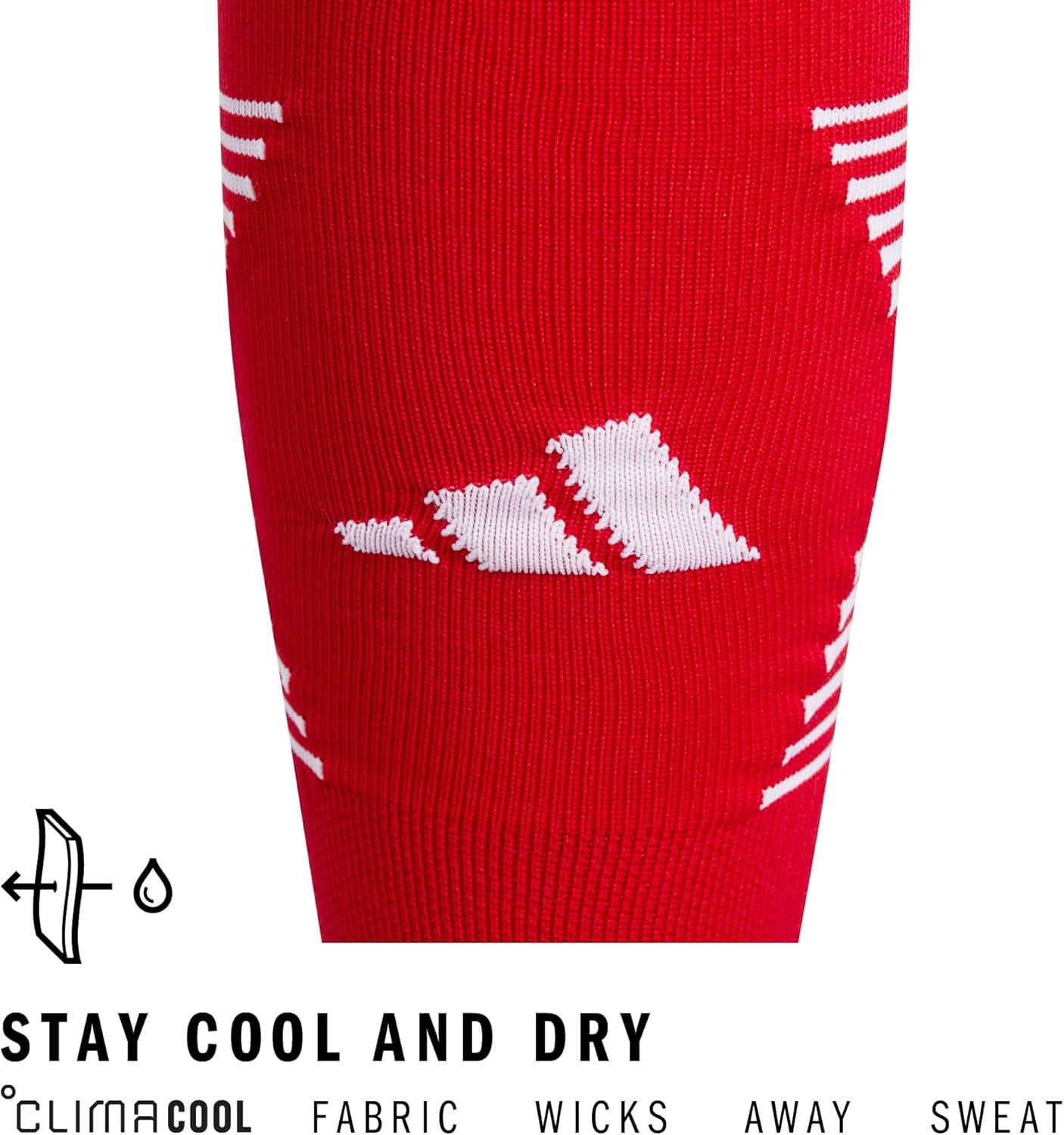 image:imageAdidas Unisex Team Speed Soccer Socks or Calf Sleeves 1 Pair OverTheCalf4Power RedWhite