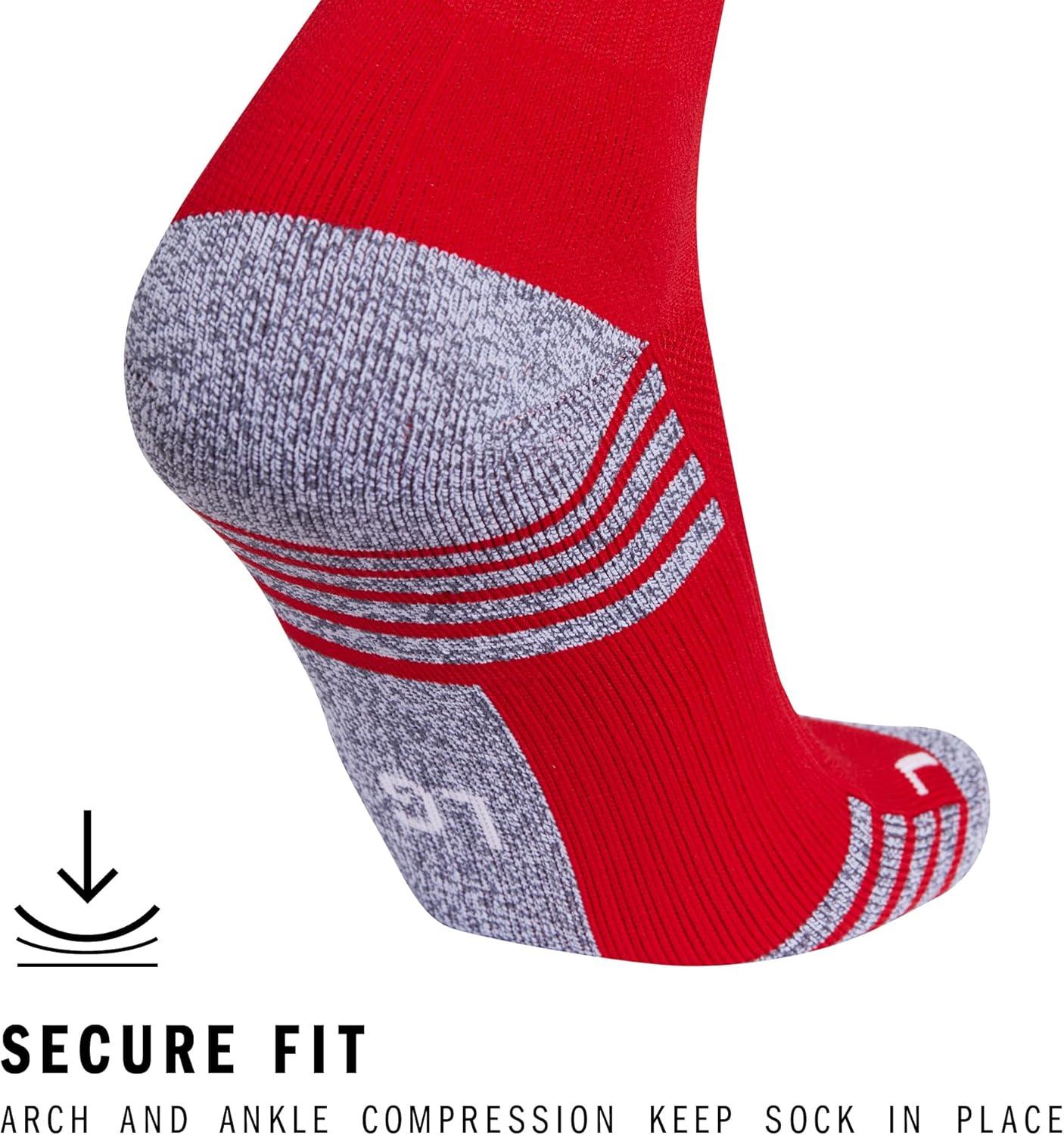 image:imageAdidas Unisex Team Speed Soccer Socks or Calf Sleeves 1 Pair OverTheCalf4Power RedWhite
