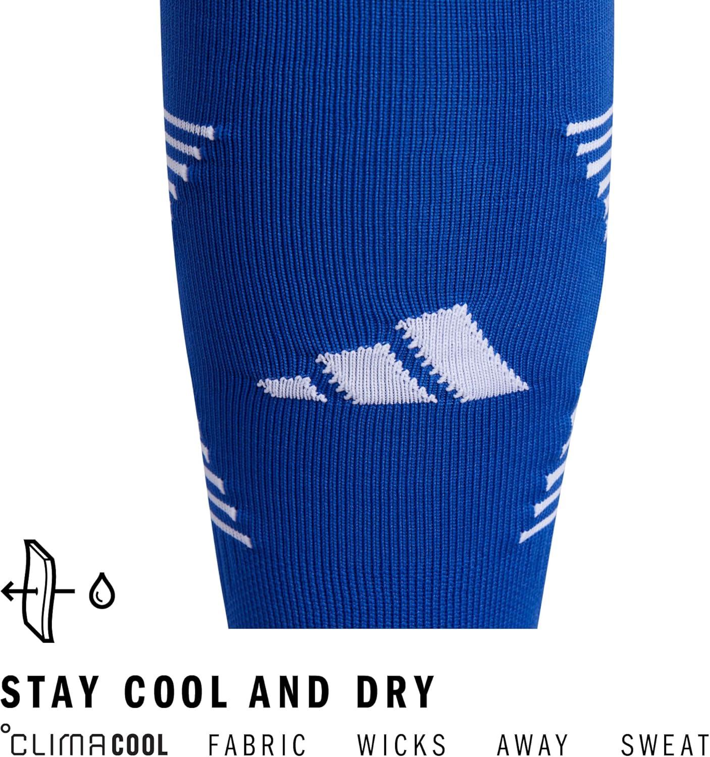 image:imageAdidas Unisex Team Speed Soccer Socks or Calf Sleeves 1 Pair OverTheCalf4Royal BlueWhite