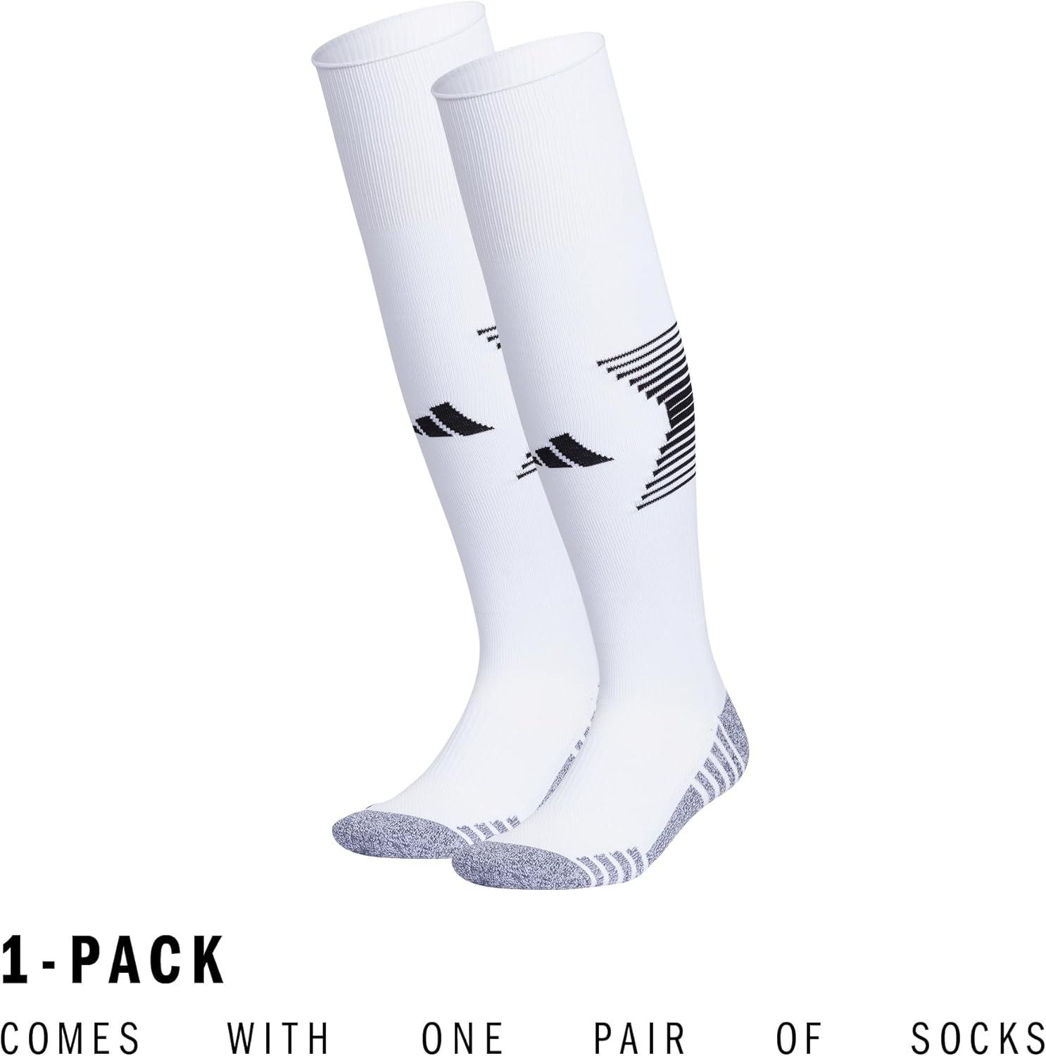image:imageAdidas Unisex Team Speed Soccer Socks or Calf Sleeves 1 Pair OverTheCalf4WhiteBlack