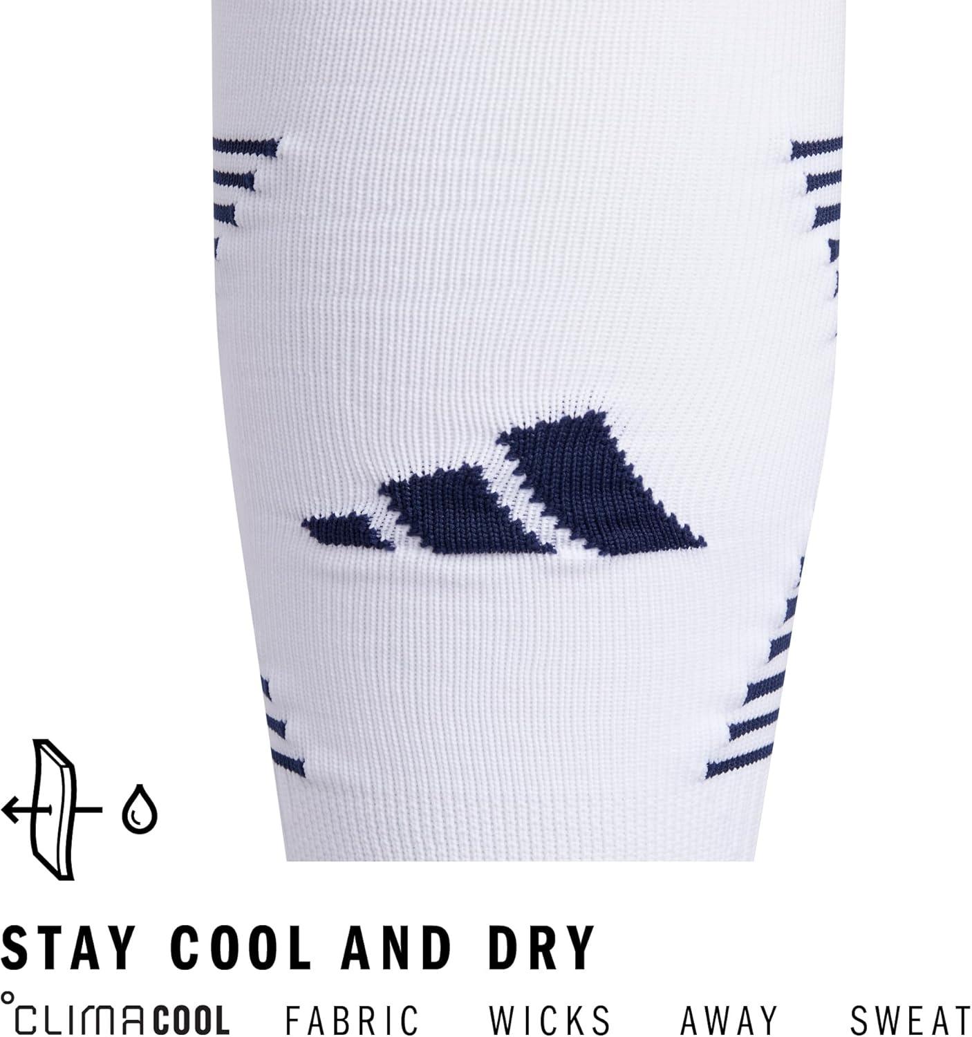 image:imageAdidas Unisex Team Speed Soccer Socks or Calf Sleeves 1 Pair OverTheCalf4WhiteNavy Blue
