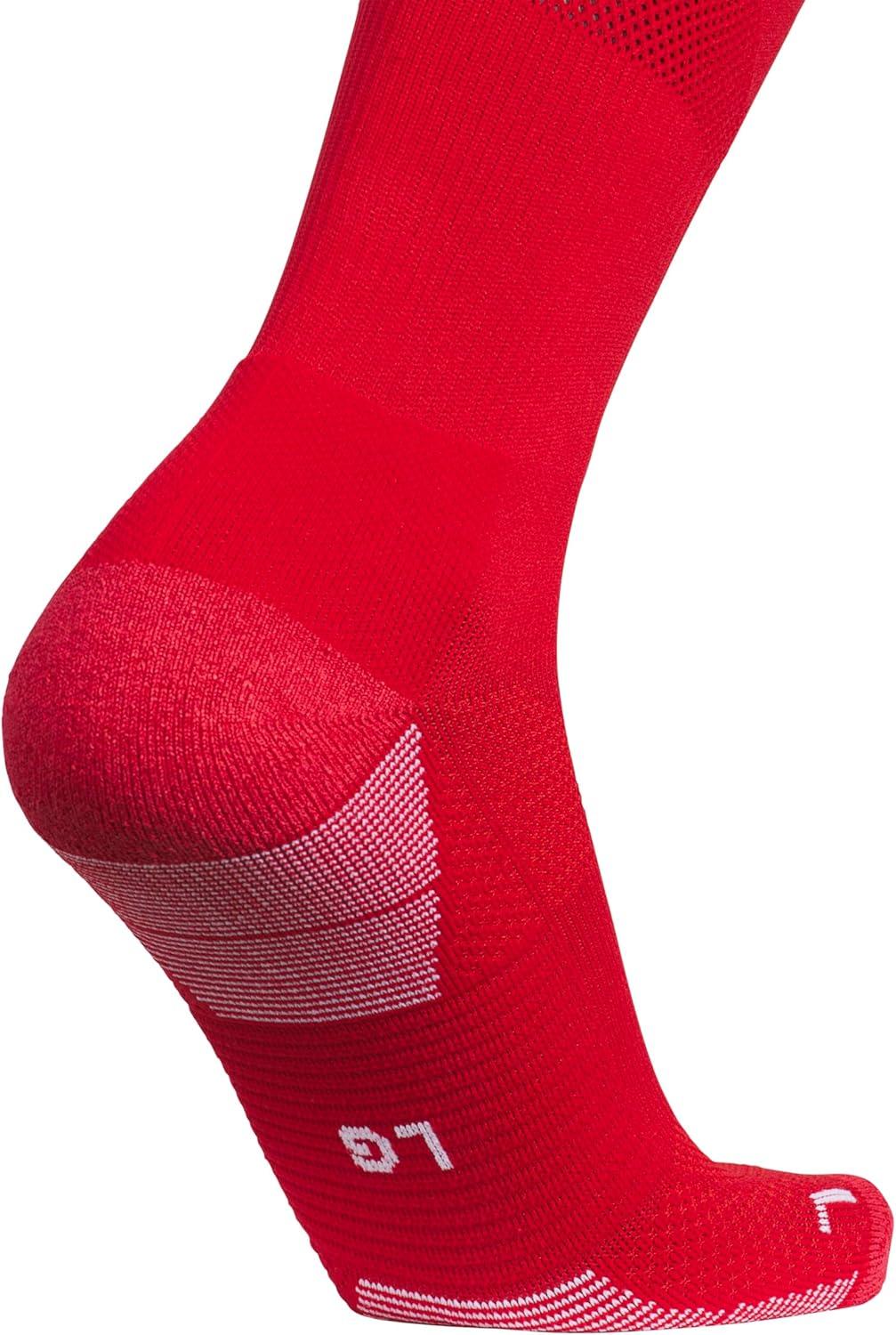 image:imageAdidas Unisex Team Speed Soccer Socks or Calf Sleeves 1 Pair OverTheCalf5Power RedWhite