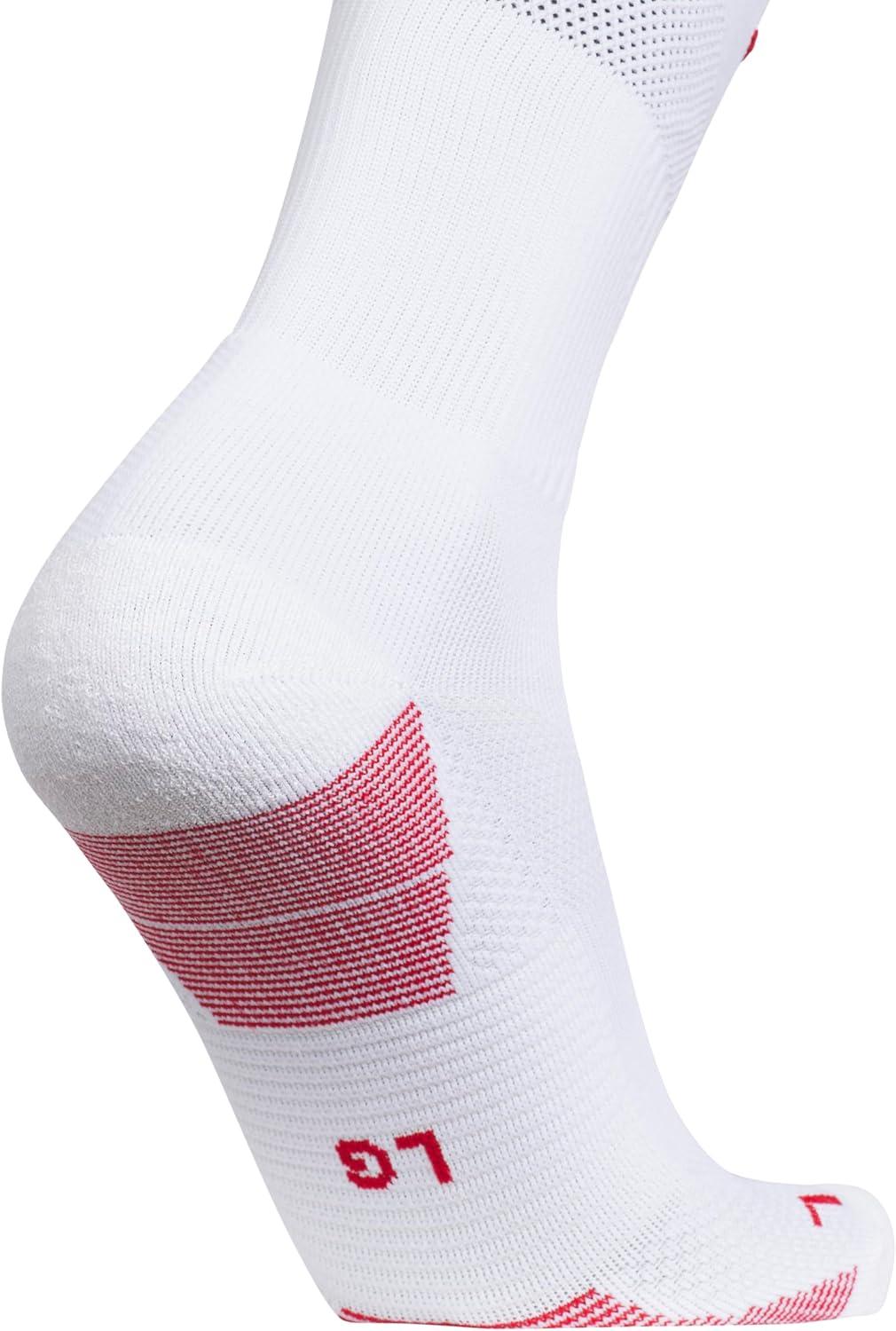 image:imageAdidas Unisex Team Speed Soccer Socks or Calf Sleeves 1 Pair OverTheCalf5WhitePower Red 2