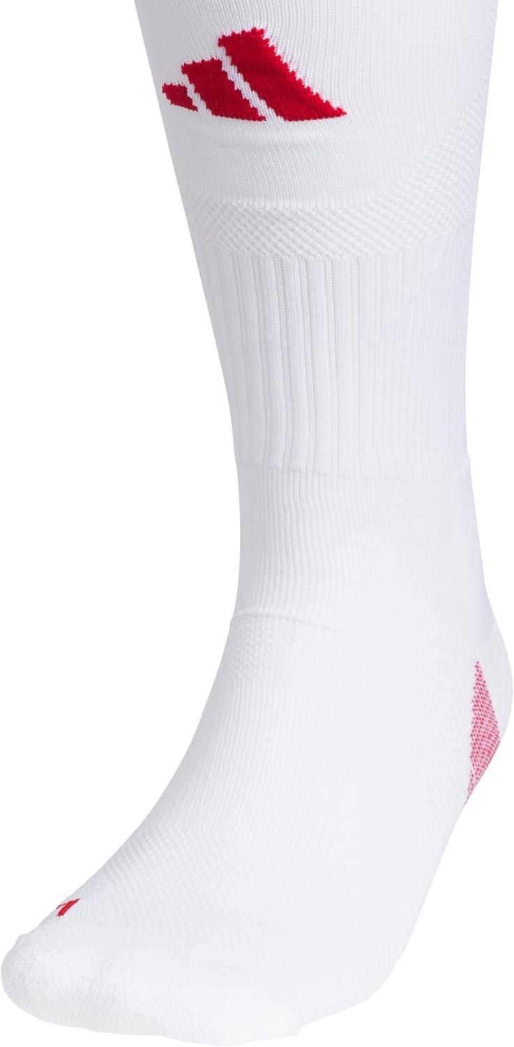 image:imageAdidas Unisex Team Speed Soccer Socks or Calf Sleeves 1 Pair OverTheCalf5WhitePower Red 2
