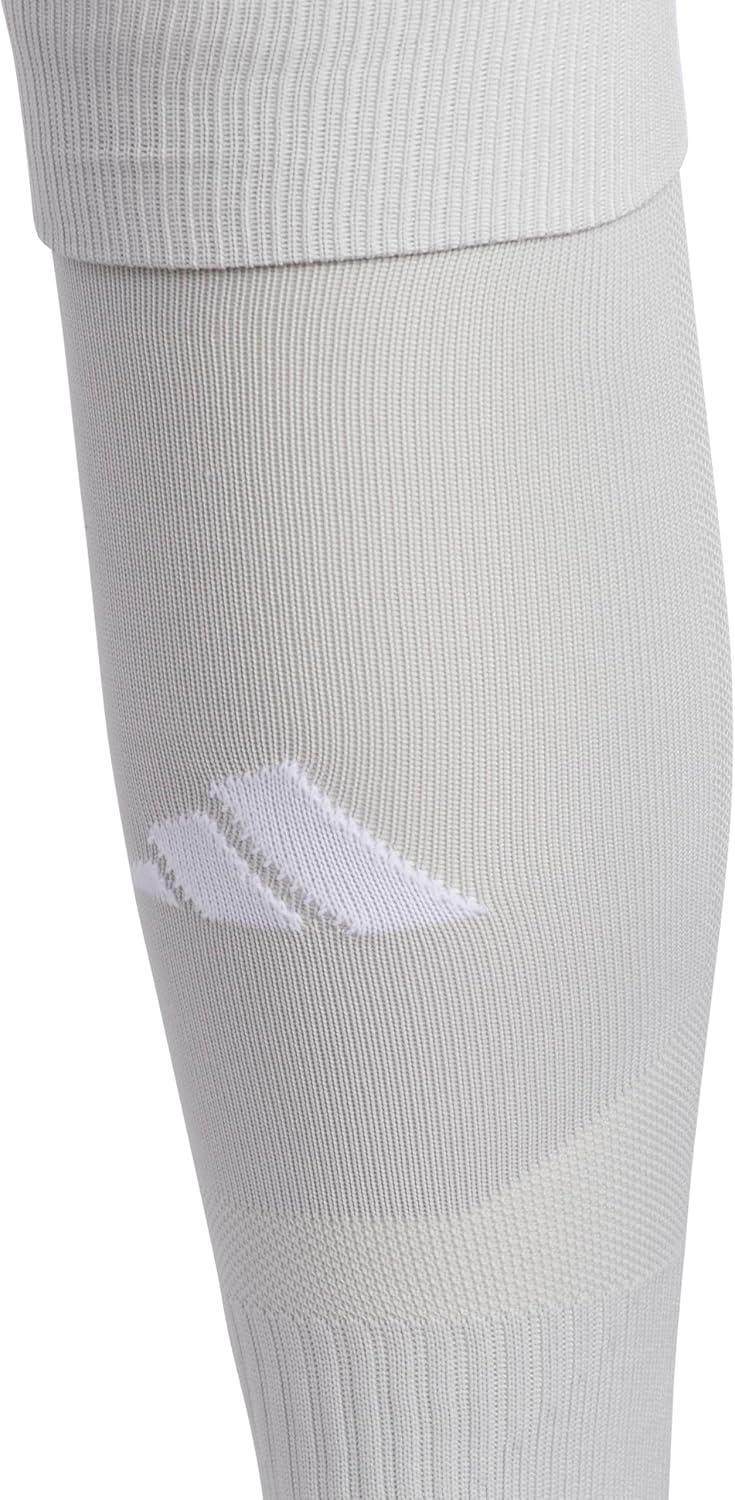 image:imageAdidas Unisex Team Speed Soccer Socks or Calf Sleeves 1 Pair OverTheCalfTeam Light GreyWhite