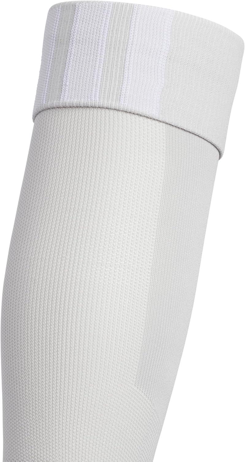 image:imageAdidas Unisex Team Speed Soccer Socks or Calf Sleeves 1 Pair OverTheCalfTeam Light GreyWhite
