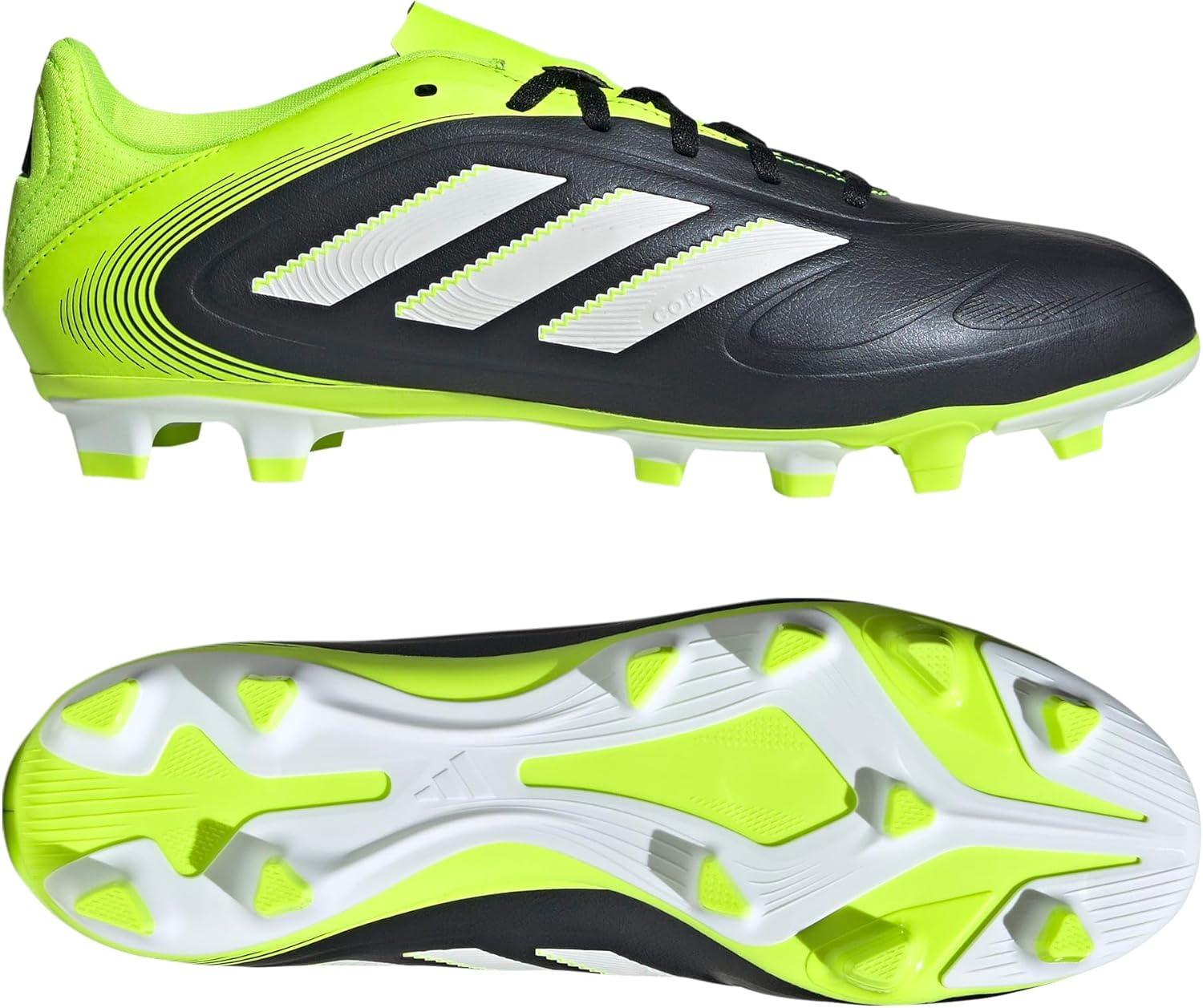 image:imageAdidas UnisexAdult Copa Pure 3 Club Firm GroundMulti GroundBlackWhiteLucid Lemon
