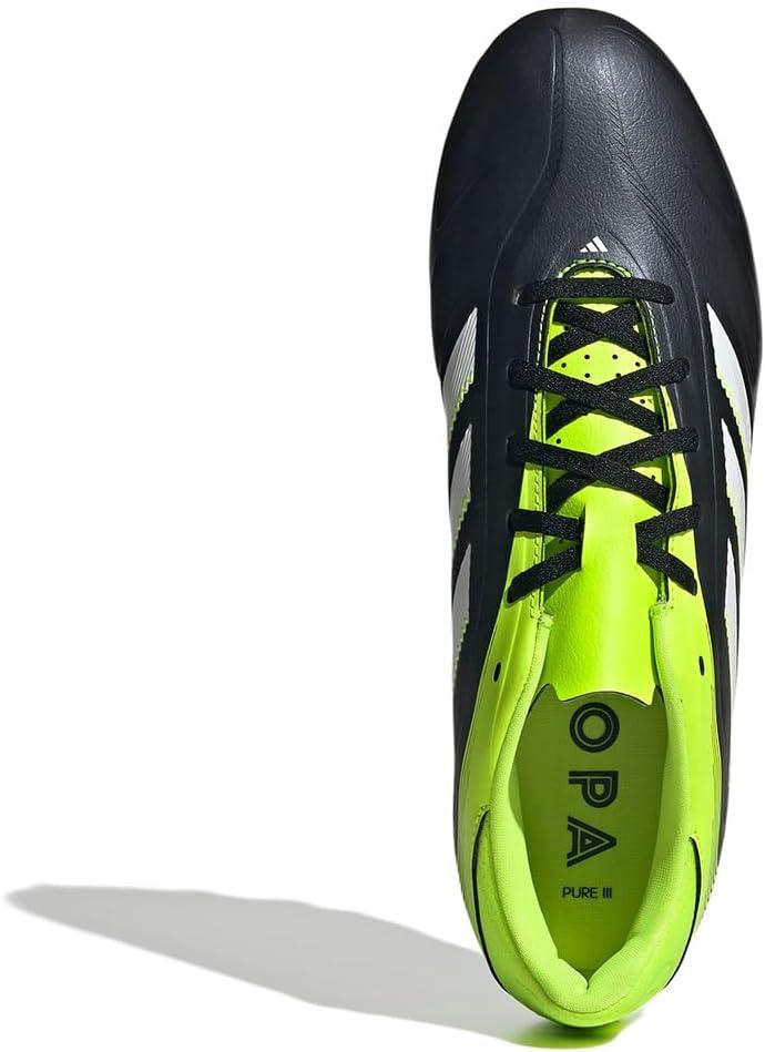 image:imageAdidas UnisexAdult Copa Pure 3 Club Firm GroundMulti GroundBlackWhiteLucid Lemon