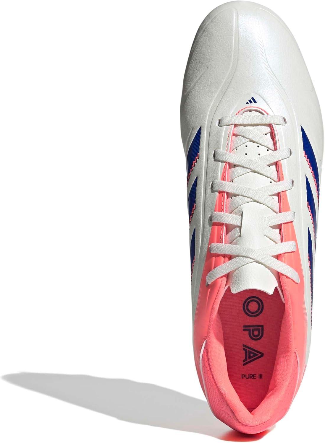 image:imageAdidas UnisexAdult Copa Pure 3 Club Firm GroundMulti GroundOff WhiteLucid BlueSignal Coral