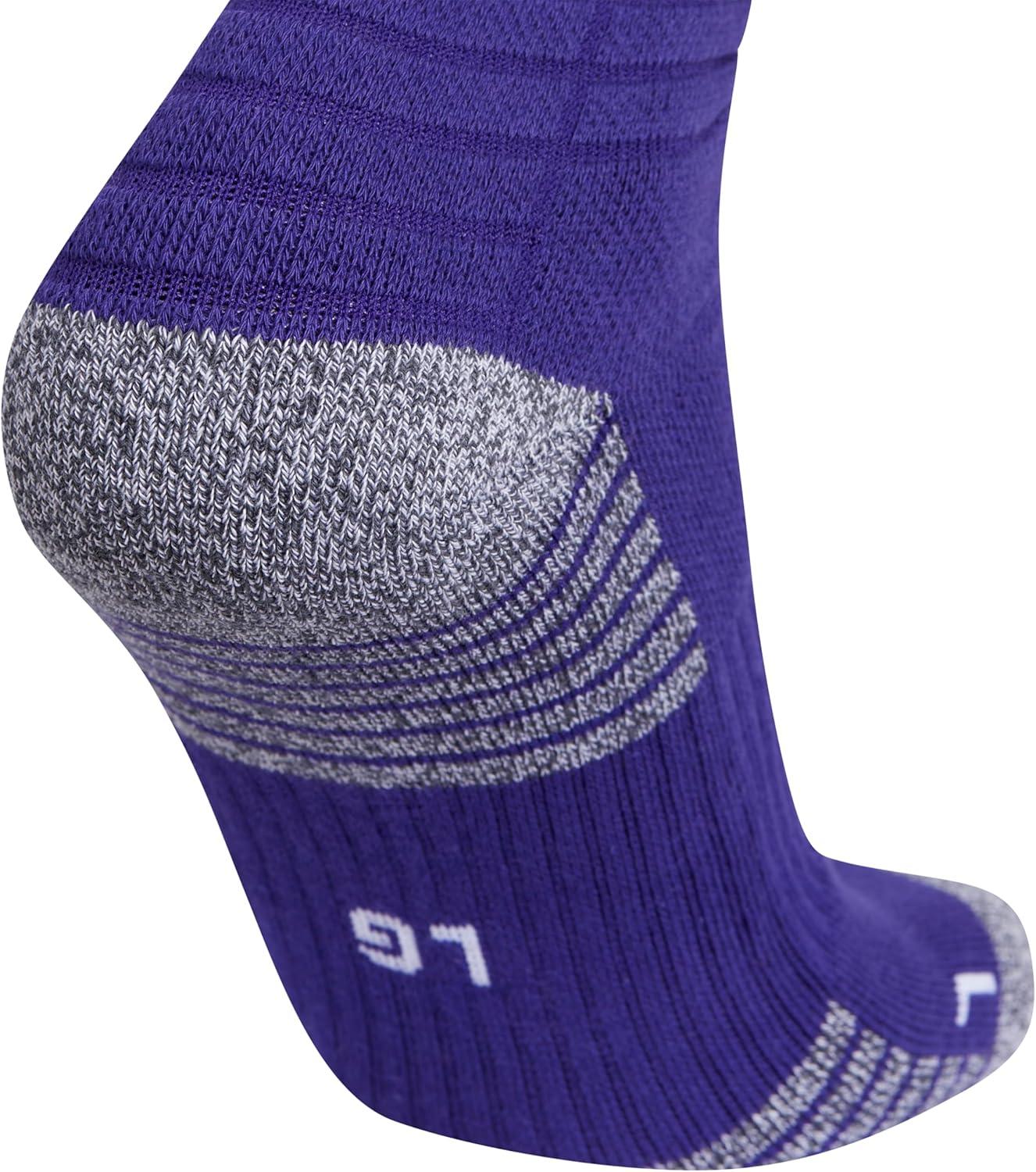 image:imageadidas Unisex 5Star Sports Crew Socks 1 Pair Multisport Grip or Regular2Team Collegiate PurpleWhite