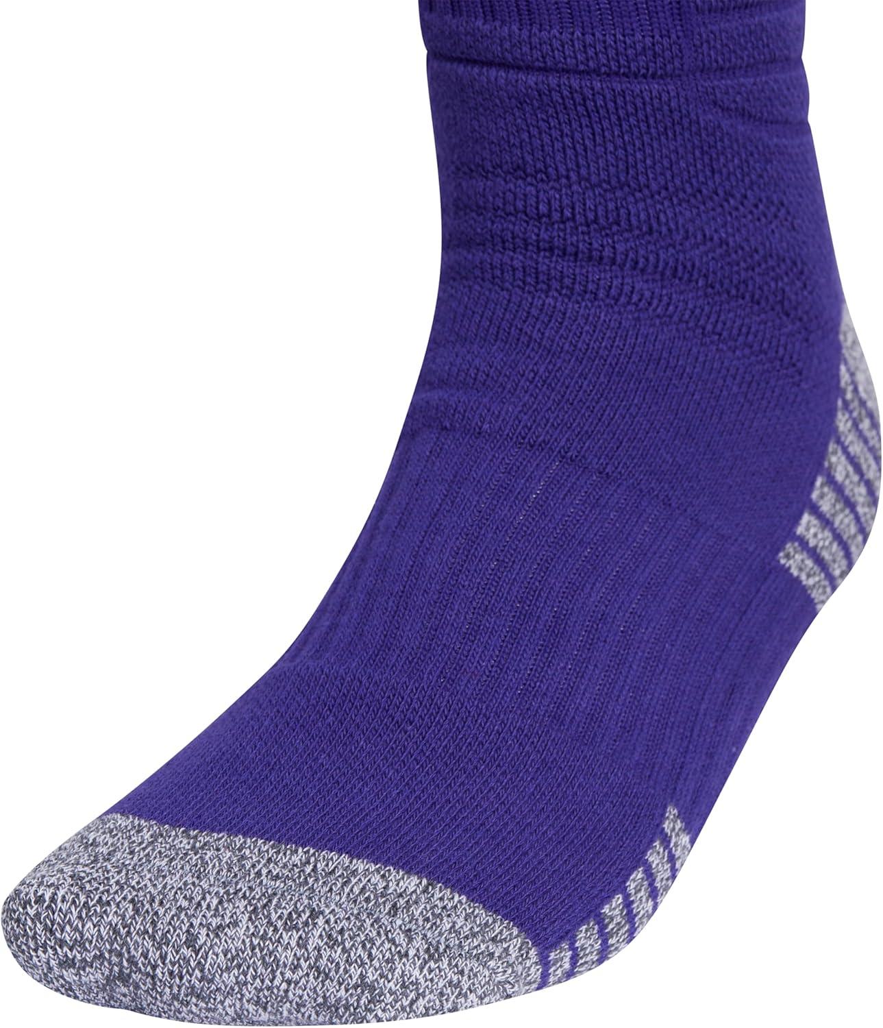 image:imageadidas Unisex 5Star Sports Crew Socks 1 Pair Multisport Grip or Regular2Team Collegiate PurpleWhite