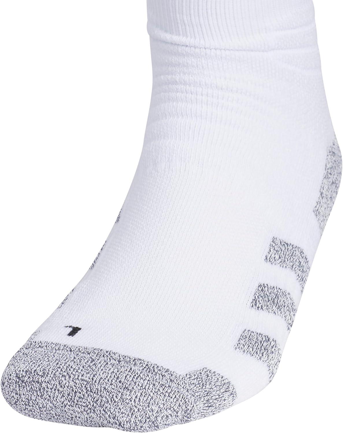 image:imageadidas Unisex 5Star Sports Crew Socks 1 Pair Multisport Grip or RegularTraxionWhiteBlackClear Grey