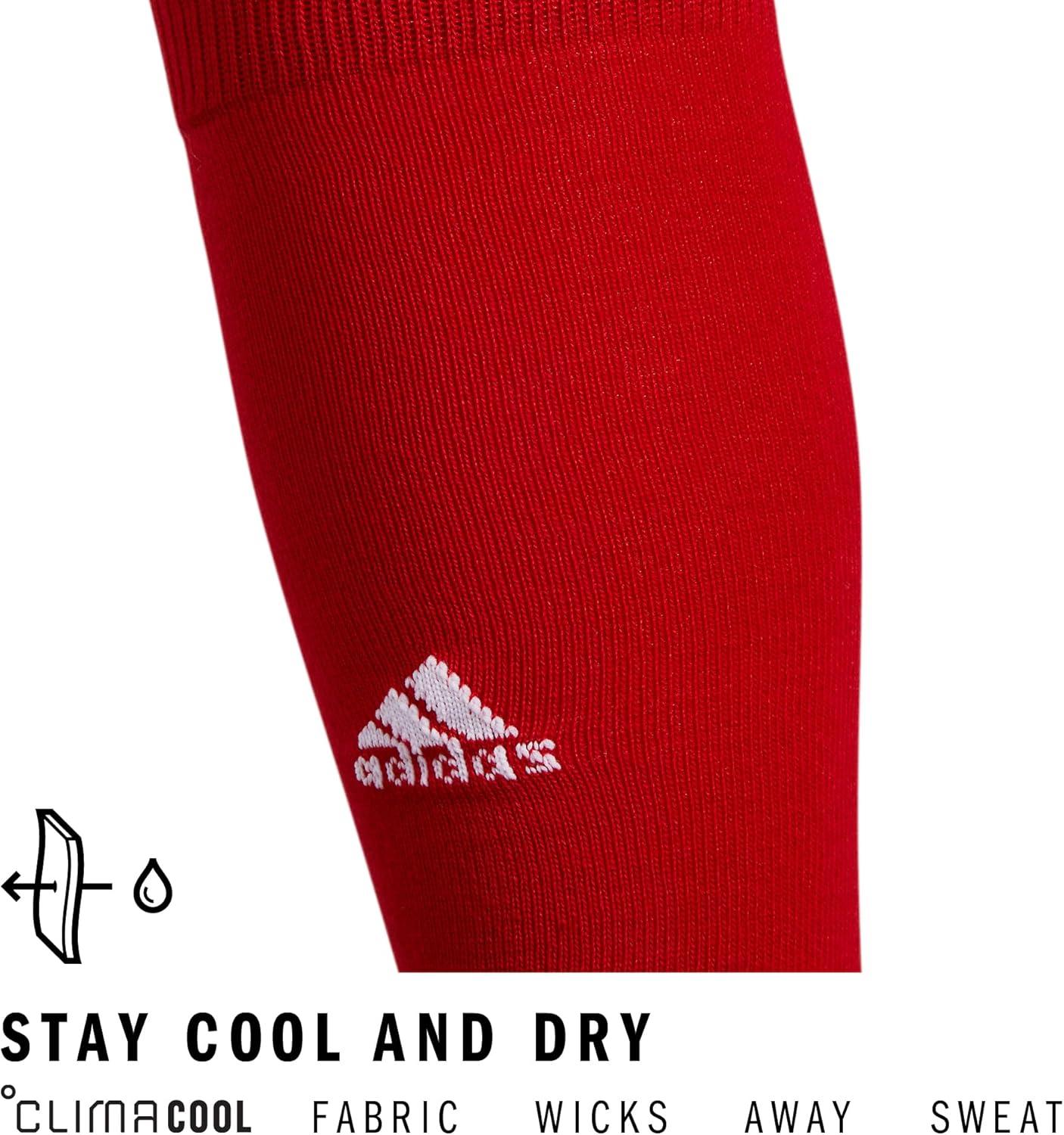 image:imageadidas Unisex Rivalry Soccer Socks 2 Pairs OvertheCalf1Team Power RedWhite