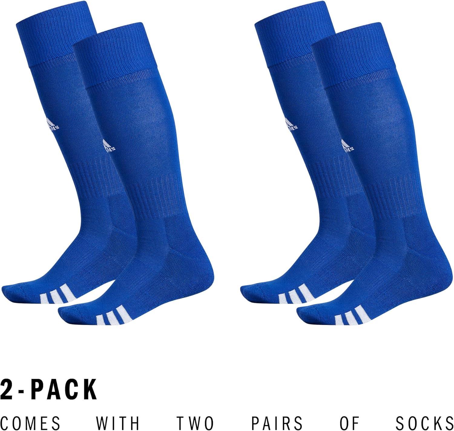 image:imageadidas Unisex Rivalry Soccer Socks 2 Pairs OvertheCalf1Team Royal BlueWhite