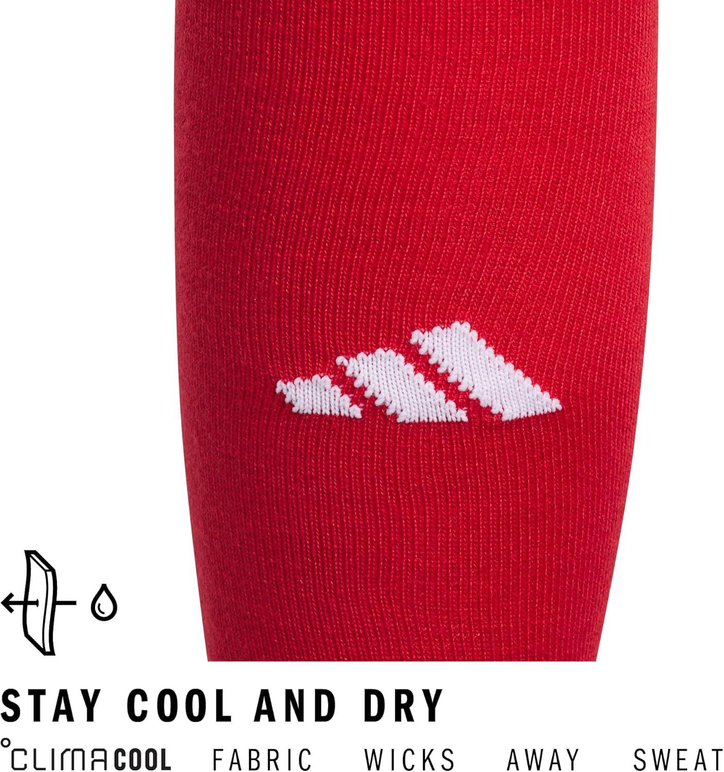 image:imageadidas Unisex Rivalry Soccer Socks 2 Pairs OvertheCalf2Team Power RedWhite